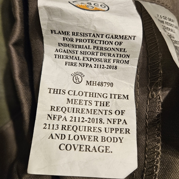 Rasco FR FR2803GY Gray Lightweight Coverall Fire Resistant - Picture 9 of 12